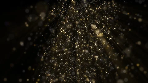 4K Gold Explosion effect. Festive Fireworks. Isolated on black background. Stock Footage 304217322