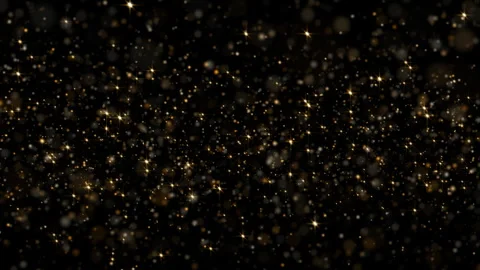 4K Gold Explosion effect. Festive Fireworks. Isolated on black background. Stock Footage 304217847