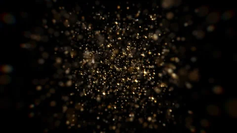 4K Gold Explosion effect. Festive Fireworks. Isolated on black background. Stock Footage 304217895