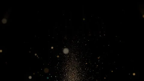 4K Gold Explosion effect. Festive Fireworks. Isolated on black background. Stock Footage 304218543