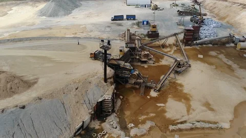 4k Gold mining industrial quarry, aerial view. Stock Footage 96430159