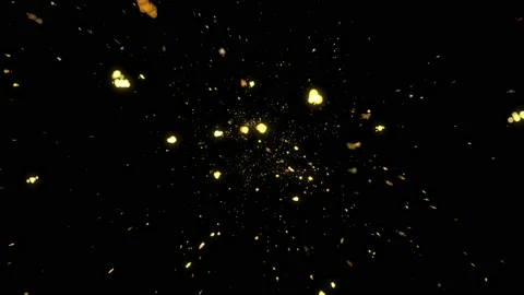 4k Gold Particles Explosion. Motion Background. Golden glitter particle. Stock Footage 211090955