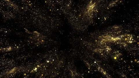 4k Gold Particles Explosion. Motion Background. Golden glitter particle. Stock Footage 304219239