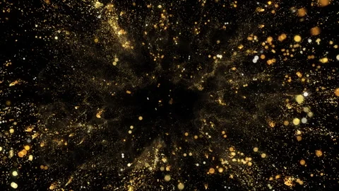 4k Gold Particles Explosion. Motion Background. Golden glitter particle. Stock Footage 304219325