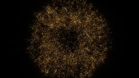 4k Gold Particles Explosion. Motion Background. Golden glitter particle. Stock Footage 304219370