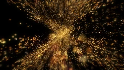 4k Gold Particles Explosion. Motion Background. Golden glitter particle. Stock Footage 304219578