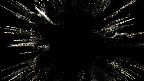 4k Gold Particles Explosion. Motion Background. Golden glitter particle. Stock Footage 304221758