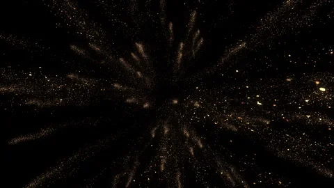 4k Gold Particles Explosion. Motion Background. Golden glitter particle. Stock Footage 304221890