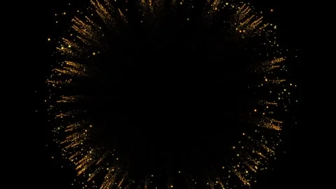 4k Gold Particles Explosion. Motion Background. Golden glitter particle. Stock Footage 304221910