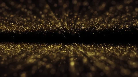 4k Gold Particles Way. Motion Background. Golden glitter particle Stock Footage 256971209