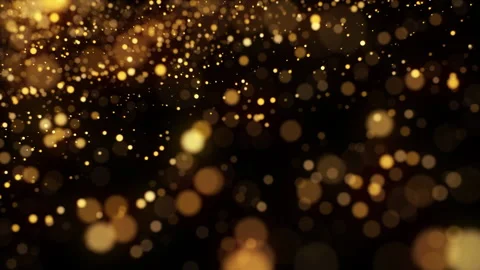 4k Gold Particles Way. Motion Background. Golden glitter particle Stock Footage 256972267
