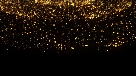 4k Gold Particles Way. Motion Background. Golden glitter particle Stock Footage 256972329