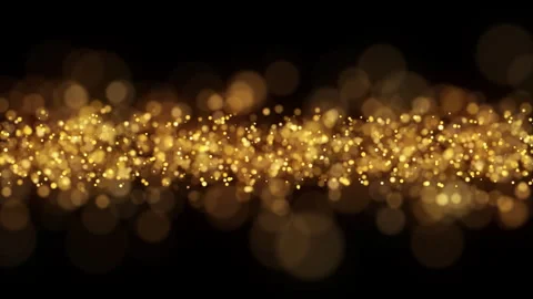 4k Gold Particles Way. Motion Background. Golden glitter particle Stock Footage 256972442