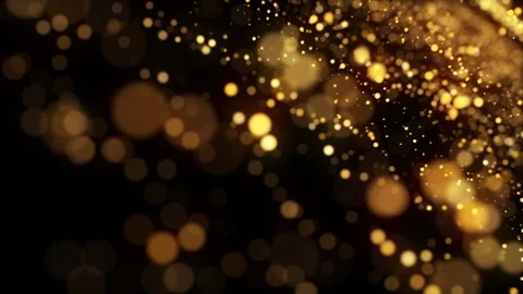 4k Gold Particles Way. Motion Background. Golden glitter particle Stock Footage 256972971