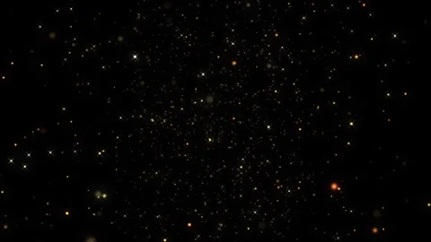 4k Gold Particles Way. Motion Background. Golden glitter particle Stock Footage 256975433