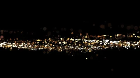 4k Gold Particles Way. Motion Background. Golden glitter particle Stock Footage 256975516