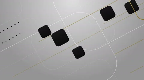 4k Gold Stroke Digital Design on Gray Background Animation Seamless Loop. Stock Footage 62866940
