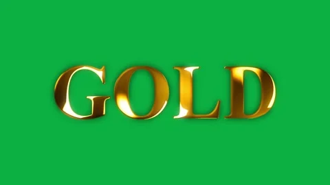 4k gold text gold effect animation with green screen	 Stock Footage 263332480