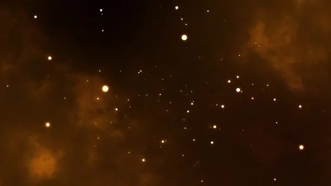 4K Golden Celestial Particles with Radiant Dust Clouds Black Background 스톡 동영상 329553161