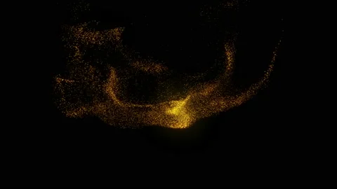 4K Golden dust cloud. Festive gold particles. Glitters background. Stock-Footage 112393080