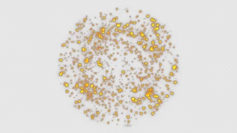 4K Golden hearts explosion. Isolated on alpha channel. St. Valentines Day love  Stock Footage 257341942