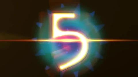 4k golden light with shaking countdown numbers 스톡 동영상 260771061