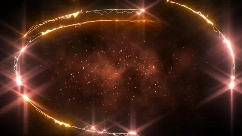 4k Golden Oval Frame Motion Background Stock Footage 328544310