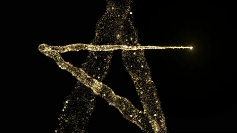 4K Golden particles and sparkles. Christmas gold glitters. Bokeh lights. Stock Footage 139602653