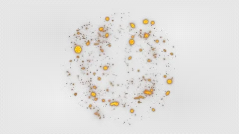 4K Golden snow flakes explosion. Isolated on alpha channel. Christmas background Stock Footage 257343774