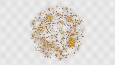 4K Golden snow flakes explosion. Isolated on alpha channel. Christmas background Stock Footage 257344019