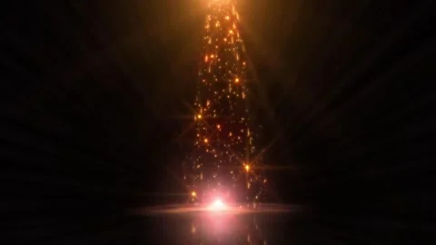 4k Golden Sparkling Falling Particles Background Stock Footage 328544321