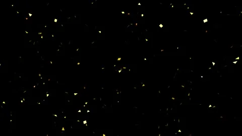 4K Golden Yellow Confetti Falling Motion Background Loop Stock Footage 340468865