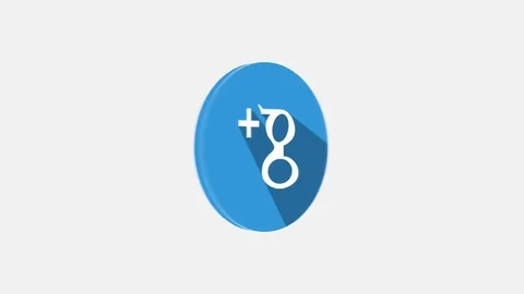 4k - Google+ spinning icon on white background Stock Footage 72512371