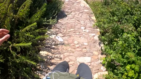4K gopro POV running technical downhill 스톡 동영상 277699931