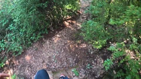 4K gopro POV running technical downhill Vidéo 278256470
