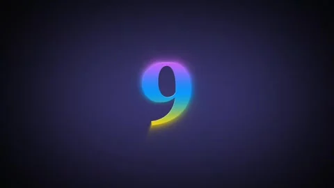 4K Gorgeous HUD from the future with a countdown. Lights from tento one. te.. Stock Footage 246793641