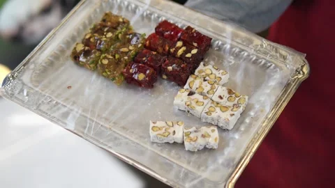 4K Gourmet Dates In Dishes Culinary Presentation And Sweet Desserts Stock-Footage 334442778