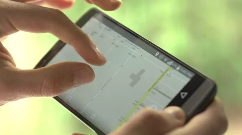 4K GPS Navigation Maps On Smartphone Technology 스톡 동영상 50196069