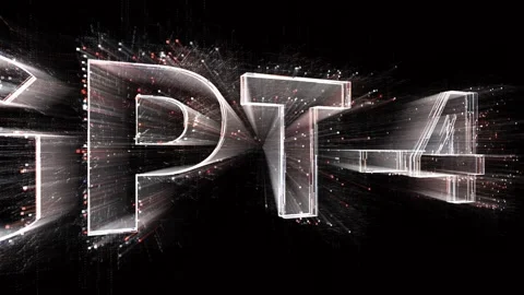 4k GPT-4 word cloud,Natural language processing,binary computer code. 库存影片 234763775
