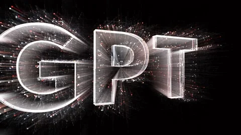 4k GPT word cloud,Natural language processing,binary computer code. 库存影片 234758250