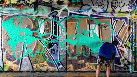 4K Graffiti Art Stock Footage 76992618