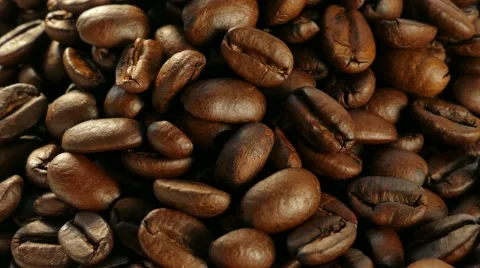 4k, Grains of coffee on a plate Stock Footage 51486027