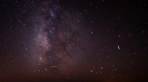 4K Grand Canyon Stars 11 Milky Way Time Lapse North Rim Stock Footage