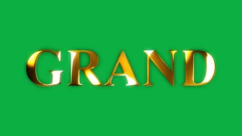4k grand text gold effect animation with green screen Stock Footage 263332545