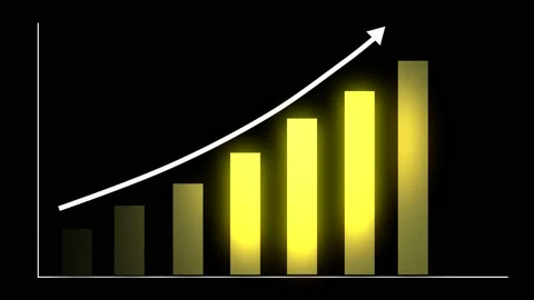 4k, Graph Growth Chart Infographics Profit Up. Business growth and success Stock Footage 223563231
