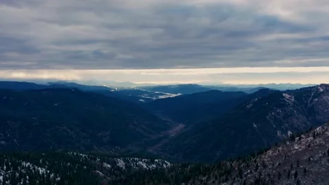 4k Gray Winter Clouds Hyperlapse Aerial Drone View Stock Footage 154308284