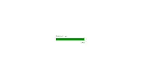 4K green loading bar 0–100%, white background Stock Footage 332150416
