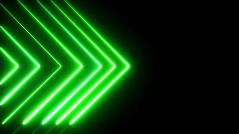 4K Green Neon Chevron Lines Motion Background Loop Stock Footage 344307358