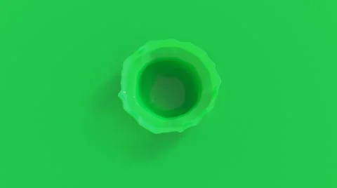 4k green paint drop falling in slow motion in green paint  making  crown splash Stock Footage 61861977