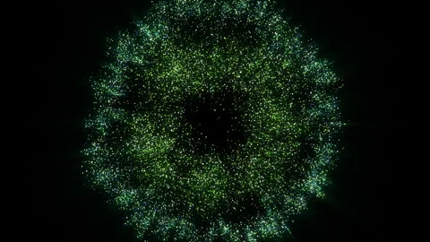 4k Green Particles Explosion. Motion Background. Glitters particle. Stock Footage 304219391